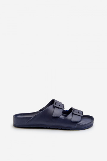 Chaussons légers pour hommes avec boucles en bleu foncé Avatara 2