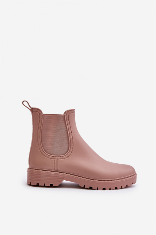 Bottes en caoutchouc pour femmes avec des inserts élastiques en rose Ciariel