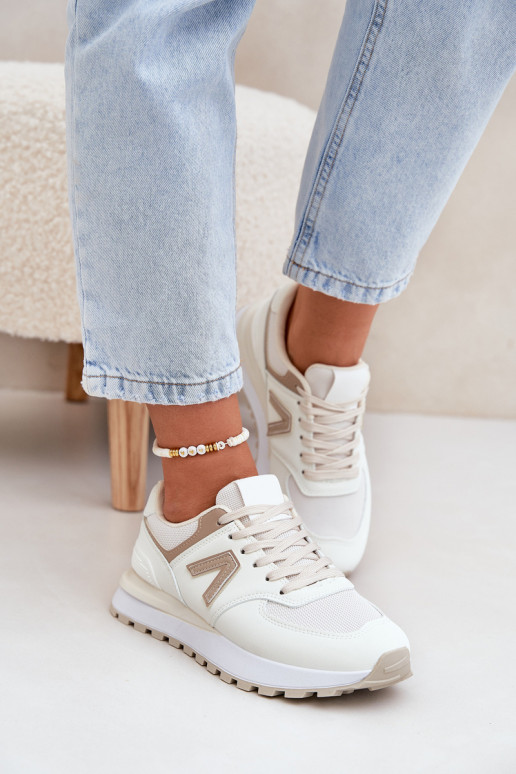 Damen-Sneaker aus sandfarbenem Kunstleder Berieta