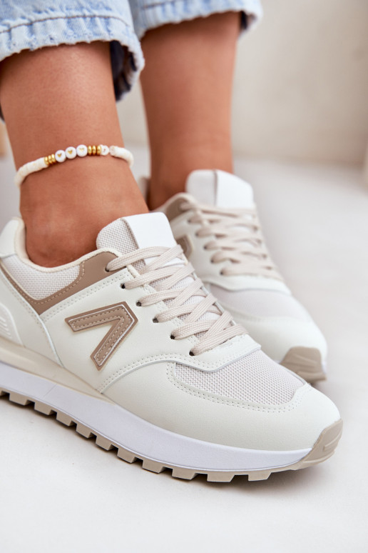 Damen-Sneaker aus sandfarbenem Kunstleder Berieta