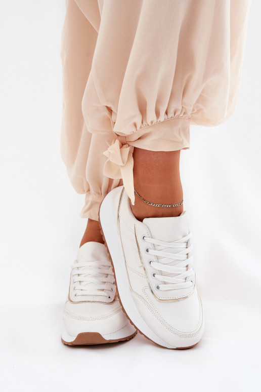 Baskets pour femmes avec plateforme en blanc Nevliese