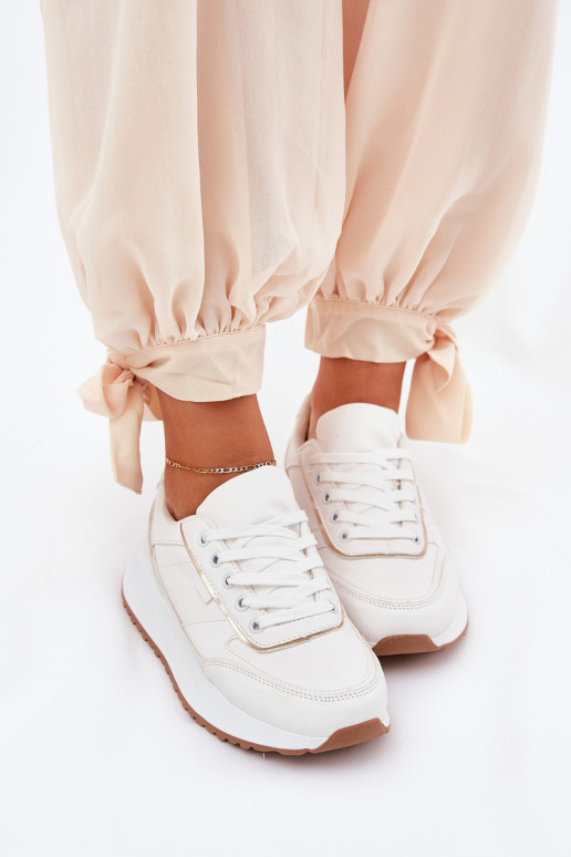 Damen-Sneaker mit Plattform in weiß Nevliese