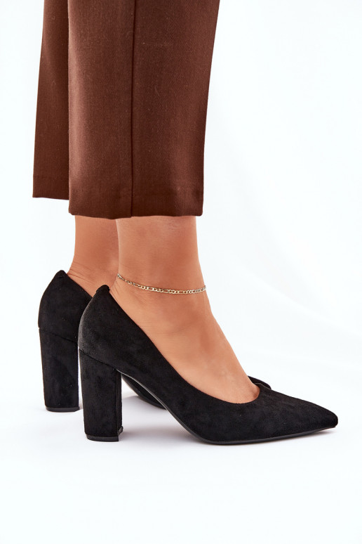chaussures en daim synthétique avec talons noirs Ellinoria