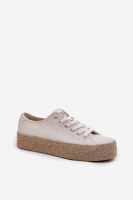 chaussures décontractées avec plateforme Lee Cooper LCIN-25-02-3284 couleur ivoire