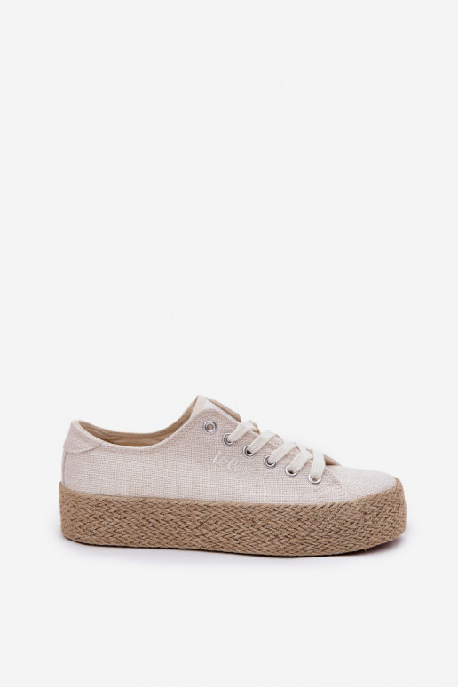 chaussures décontractées avec plateforme Lee Cooper LCIN-25-02-3284 couleur ivoire