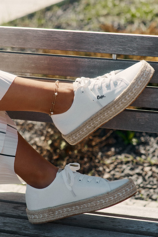 chaussures décontractées Lee Cooper LCIN-25-44-3217 blanches