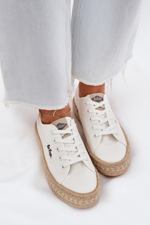 chaussures décontractées Lee Cooper LCIN-25-44-3217 blanches