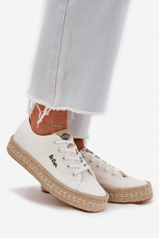 chaussures décontractées Lee Cooper LCIN-25-44-3217 blanches