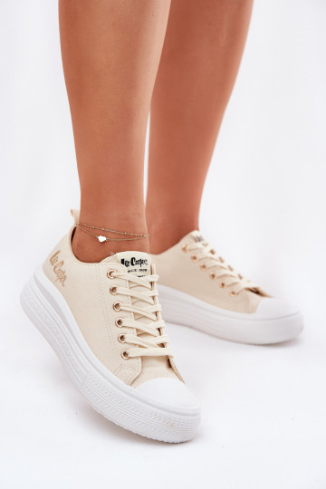 Freizeitschuhe auf der Plattform in Sandfarbe Lee Cooper LCIN-24-44-2464L 2