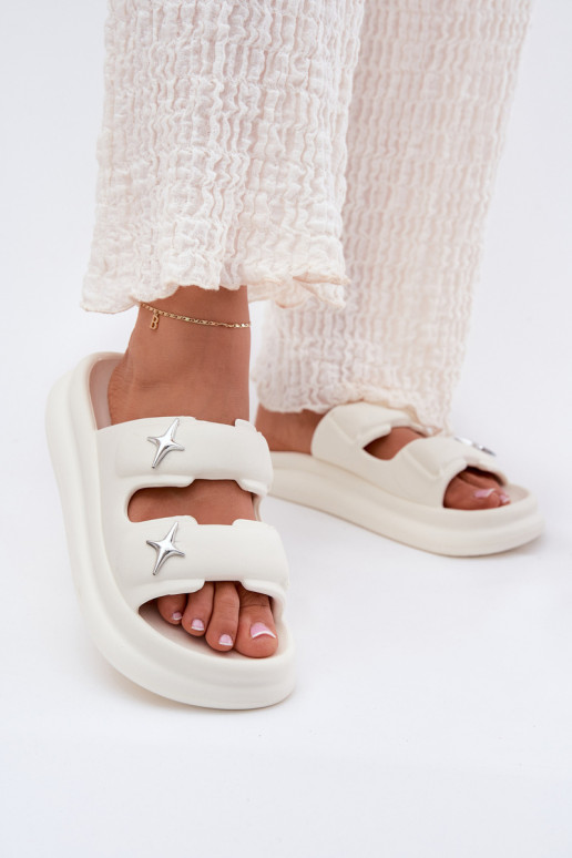 Chaussons légers pour femmes à plateforme en ivoire FaloĮena