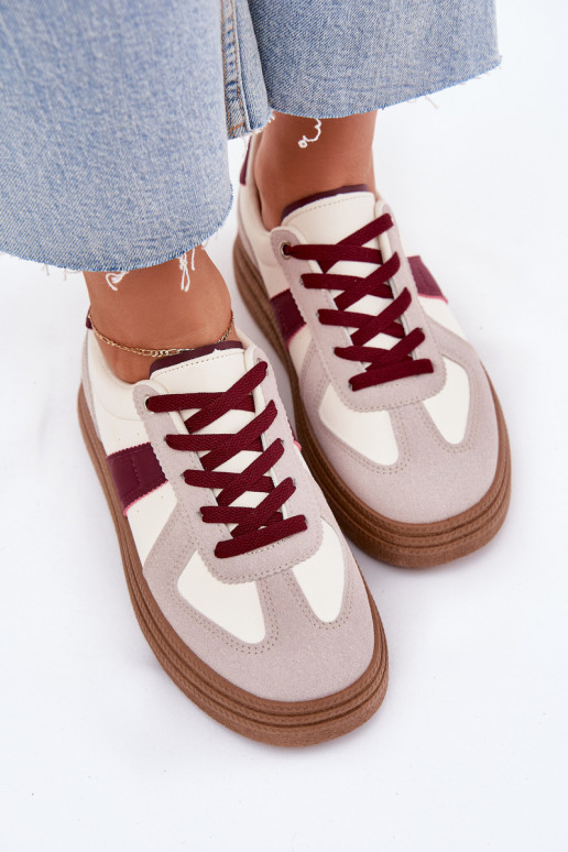 Damen-Sneaker mit Plattform in Bordeaux Dovina