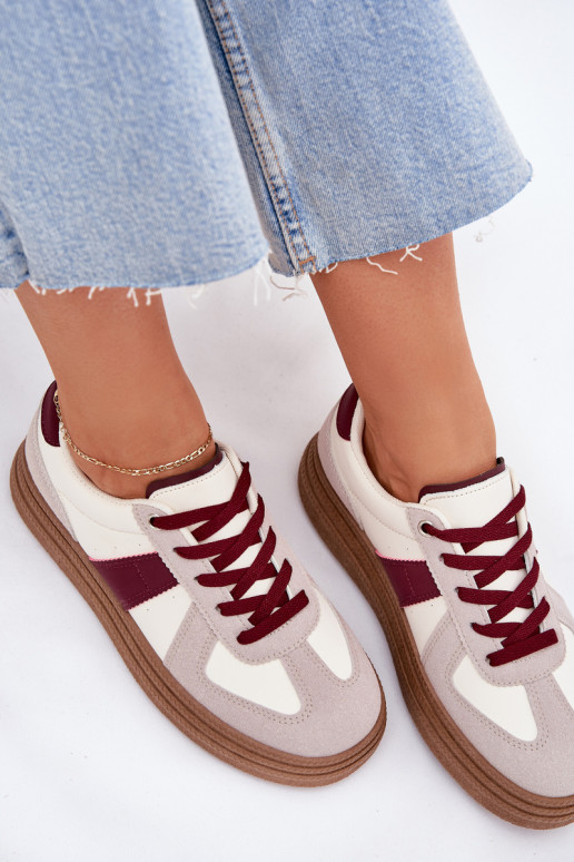Damen-Sneaker mit Plattform in Bordeaux Dovina