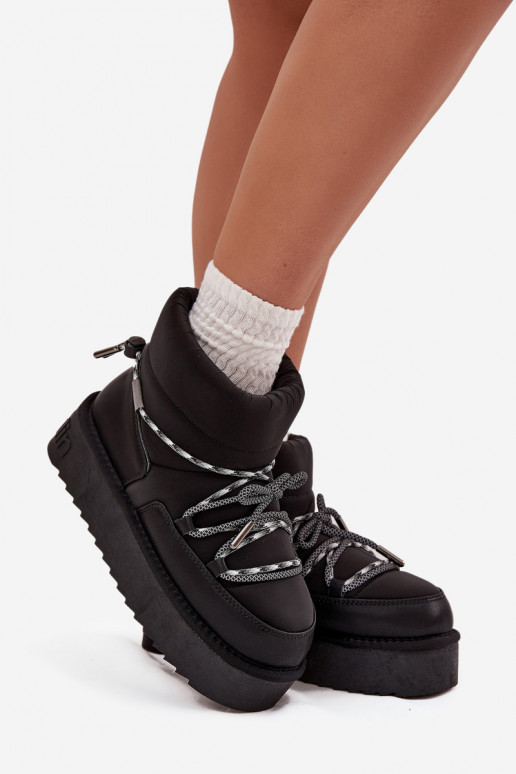 Bottes de neige noires avec plateforme D.Franklin DFSH371015