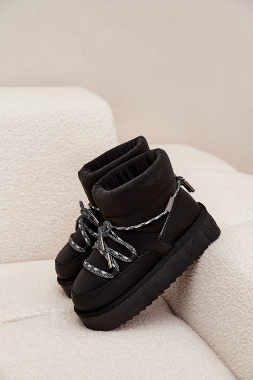 Bottes de neige noires avec plateforme D.Franklin DFSH371015