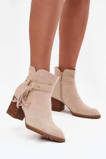 Bottines ivoire pour femmes avec franges Rosabella 2