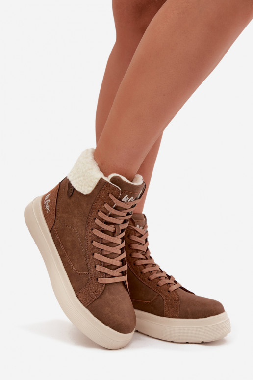 Bruine dames winterlaarzen met isolatie Lee Cooper LCJ-25-01-3735
