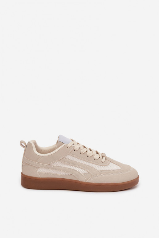 Beige dames sneakers model Hanelor