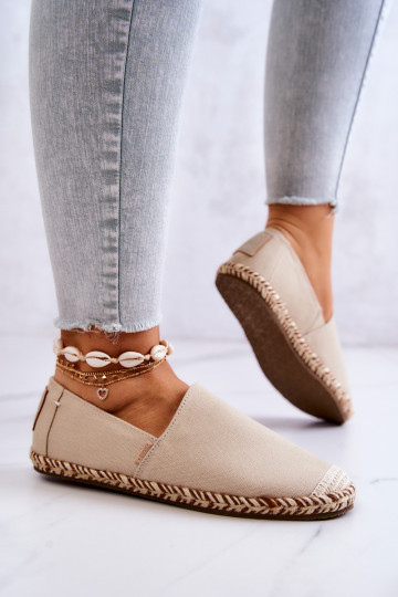 Espadrilles beiges à enfiler Big Star JJ274899