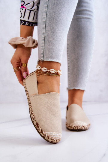 Espadrilles beiges à enfiler Big Star JJ274899 2