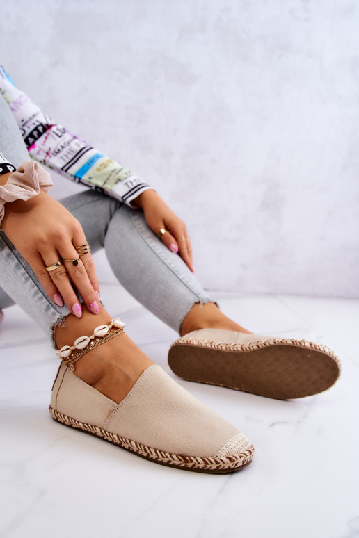 Espadrilles beiges à enfiler Big Star JJ274899