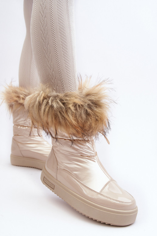 Damen Schneestiefel mit Fell in Sand Big Star MM274380