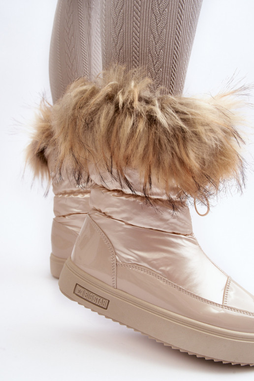 Bottes de neige pour femmes avec fourrure couleur sable Big Star MM274380