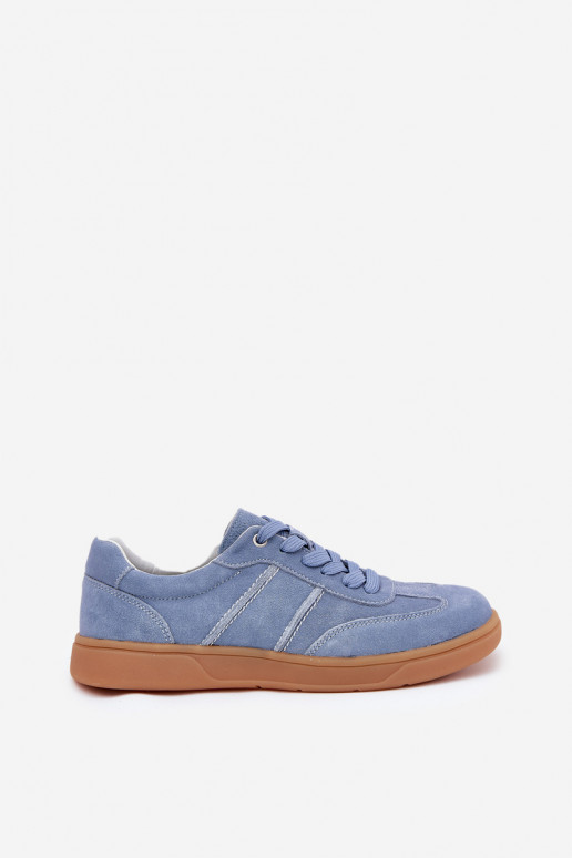 Baskets pour femmes bleues en daim Paliana