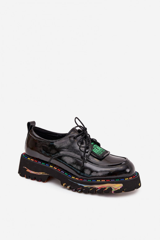 Dames schoenen met lak effect Artiker 57C0172 in zwart