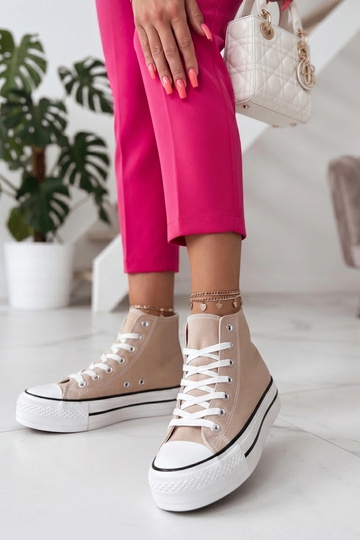 Beige Sneakers über dem Knöchel Piper 2
