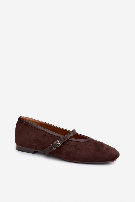 Ballerina's met bandjes van faux suede Felora