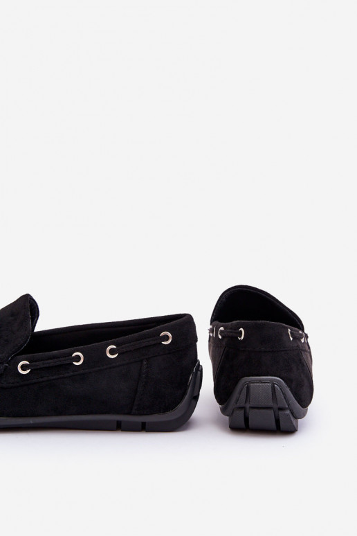 Mocassins pour hommes en daim noir Rayan
