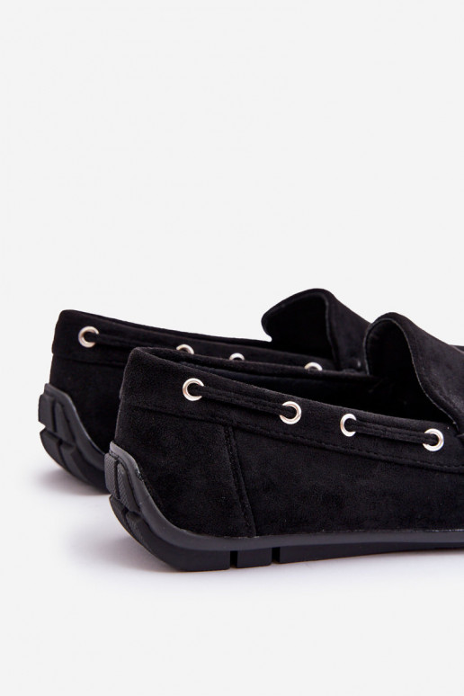 Zwarte suède heren mocassins Rayan