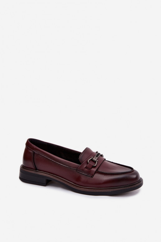 Bordeaux dames leren mocassins Vinceza 39983