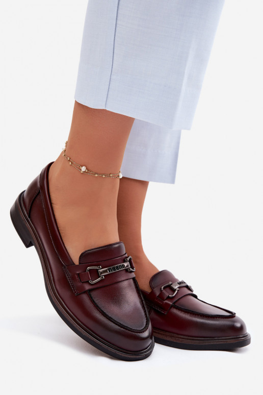 Bordeaux dames leren mocassins Vinceza 39983