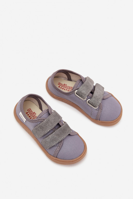 Grijze "Barefoot" slippers voor jongens "Vlot" Milami Saphira