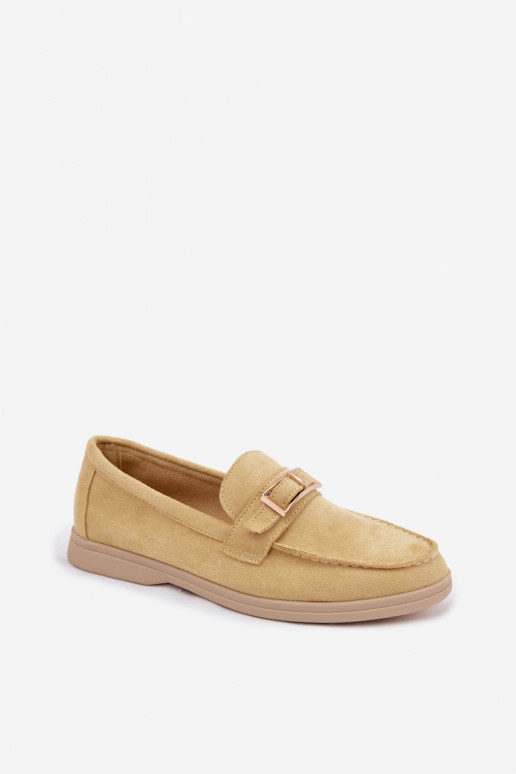 Mocassins jaunes pour femmes avec boucles Belinae