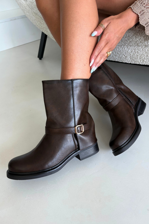 Bottines isolées pour femmes avec boucles couleur chocolat Corley