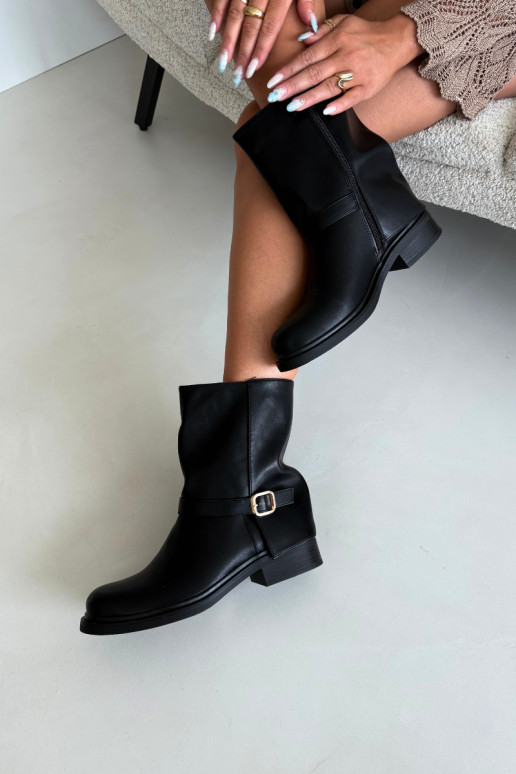 Bottines isolées pour femmes avec boucles couleur noire Corley