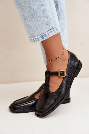 Chaussures en simili cuir noir avec brides Bonnia 2