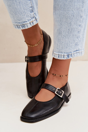 Ballerines noires avec boucles Muretta