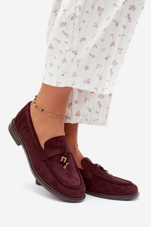 Bordeaux dames mocassins van faux suede Raylie