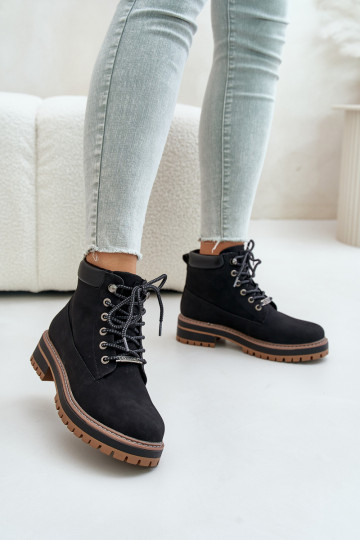 Damen gefütterte Schuhe Big Star OO274A290 schwarz