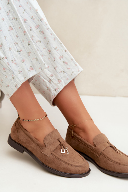 mocassins pour femmes en daim synthétique marron Raylie