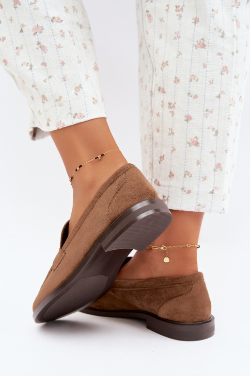 mocassins pour femmes en daim synthétique marron Raylie