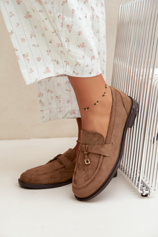 mocassins pour femmes en daim synthétique marron Raylie
