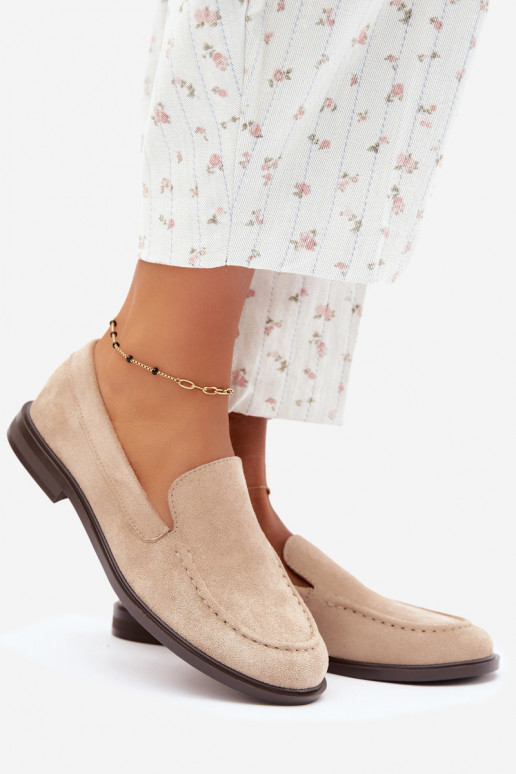 Mocassins pour femmes en daim synthétique, couleur sable Laisie