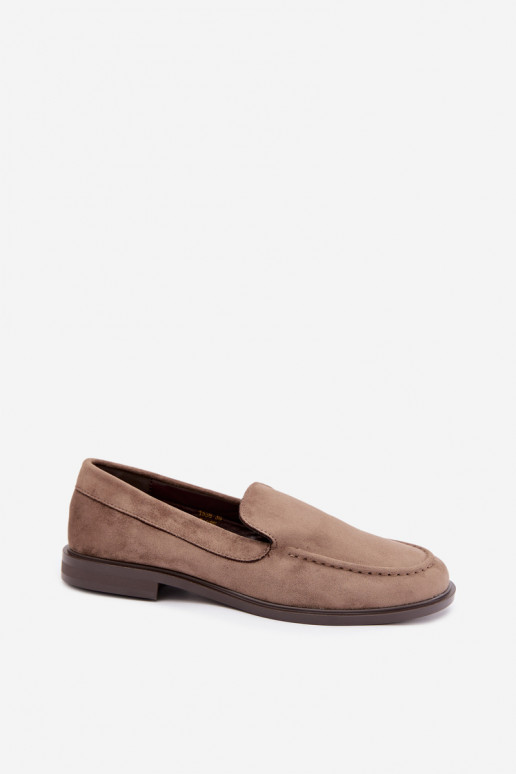 Dames mocassins van faux suede, kleikleur Laisie