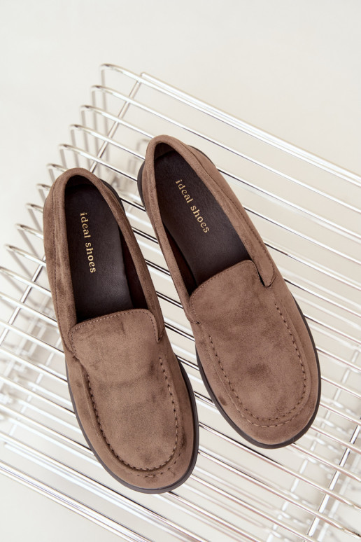 Mocassins pour femmes en daim synthétique, couleur argile Laisie