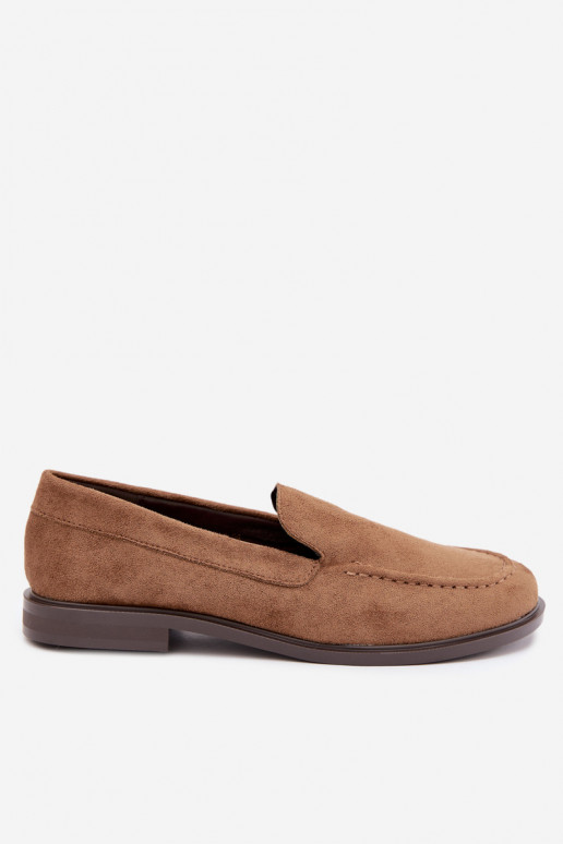 Mocassins pour femmes en daim synthétique, couleur marron Laisie