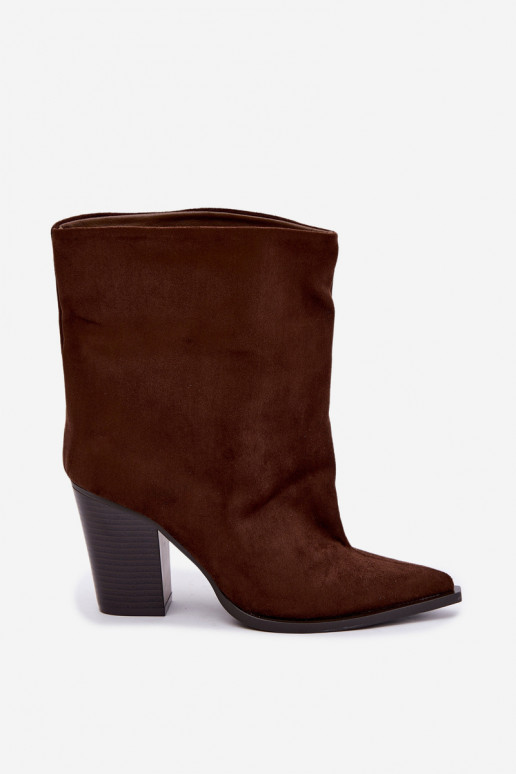 Bottines femme à bout pointu couleur marron Hileta
